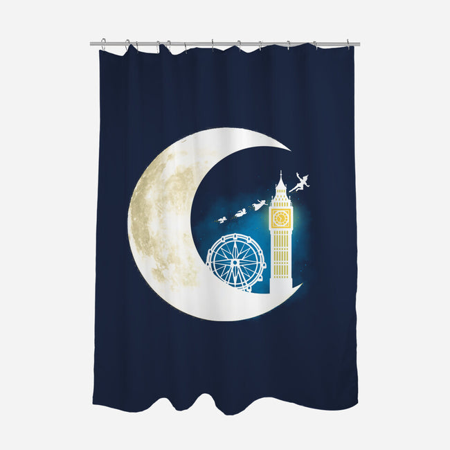 Never Grow Moon-none polyester shower curtain-Vallina84