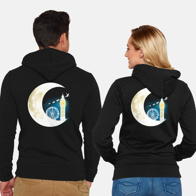 Never Grow Moon-unisex zip-up sweatshirt-Vallina84