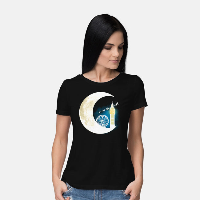 Never Grow Moon-womens basic tee-Vallina84