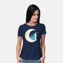 Never Grow Moon-womens basic tee-Vallina84