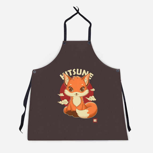 Kawaii Kitsune-unisex kitchen apron-retrodivision