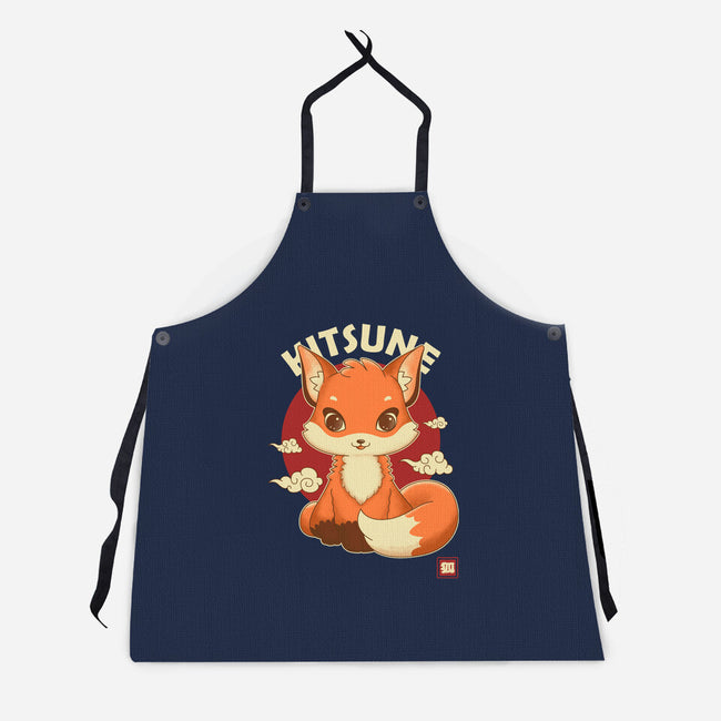 Kawaii Kitsune-unisex kitchen apron-retrodivision