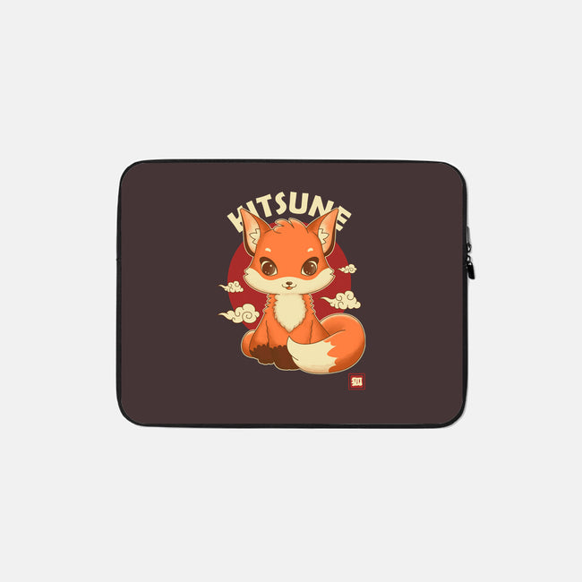 Kawaii Kitsune-none zippered laptop sleeve-retrodivision