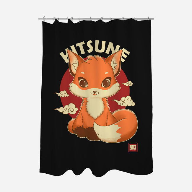 Kawaii Kitsune-none polyester shower curtain-retrodivision