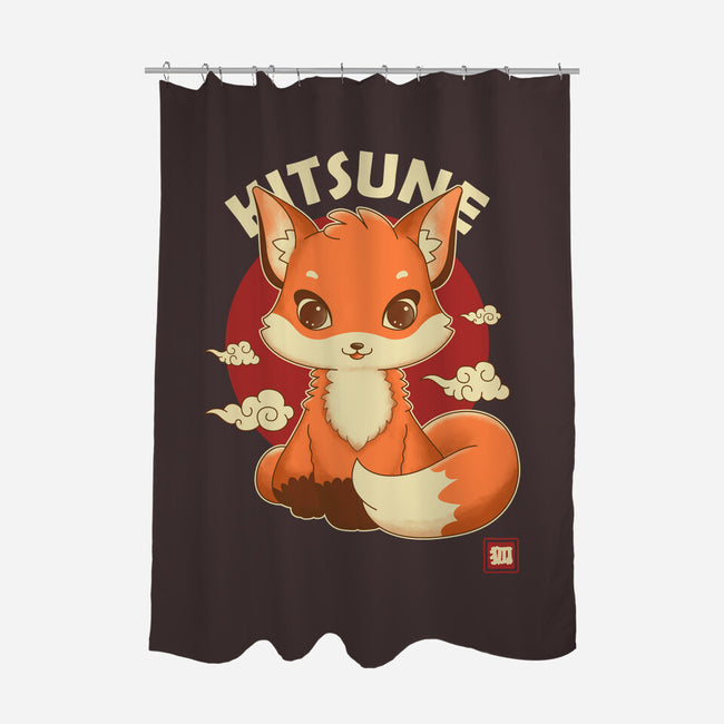 Kawaii Kitsune-none polyester shower curtain-retrodivision