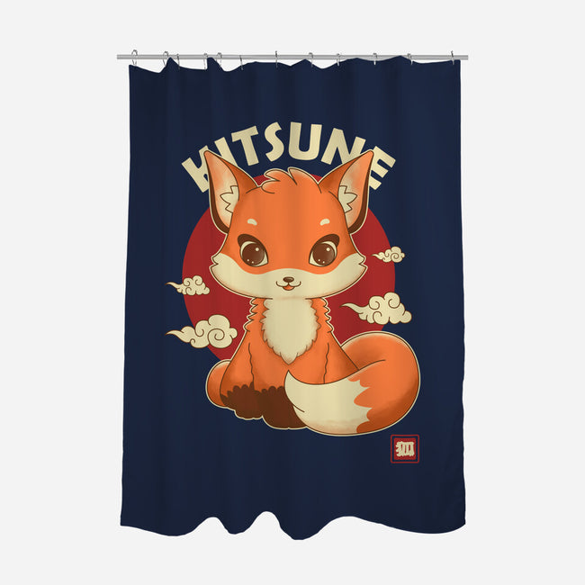 Kawaii Kitsune-none polyester shower curtain-retrodivision