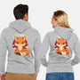 Kawaii Kitsune-unisex zip-up sweatshirt-retrodivision