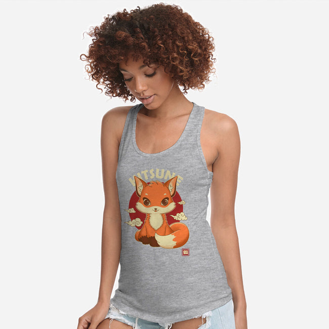 Kawaii Kitsune-womens racerback tank-retrodivision