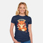 Kawaii Kitsune-womens fitted tee-retrodivision