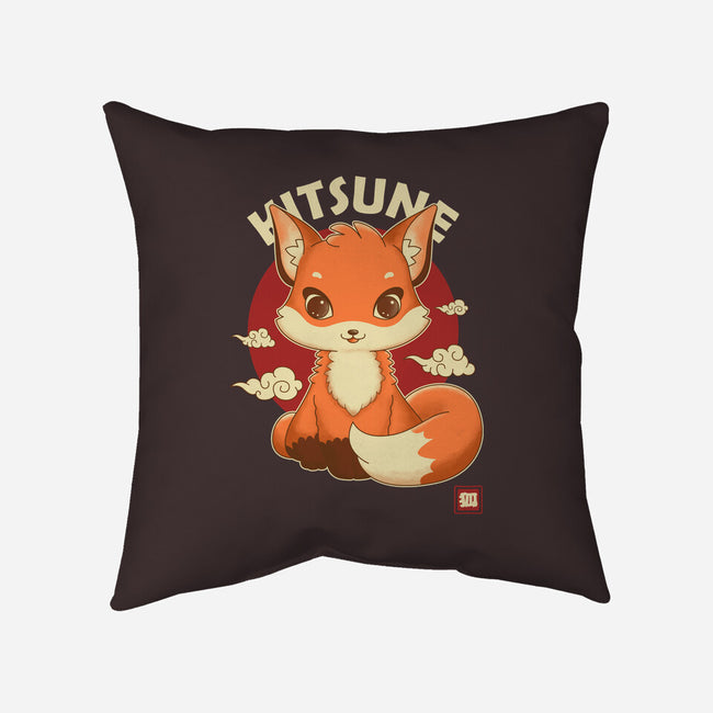 Kawaii Kitsune-none removable cover w insert throw pillow-retrodivision