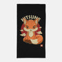 Kawaii Kitsune-none beach towel-retrodivision