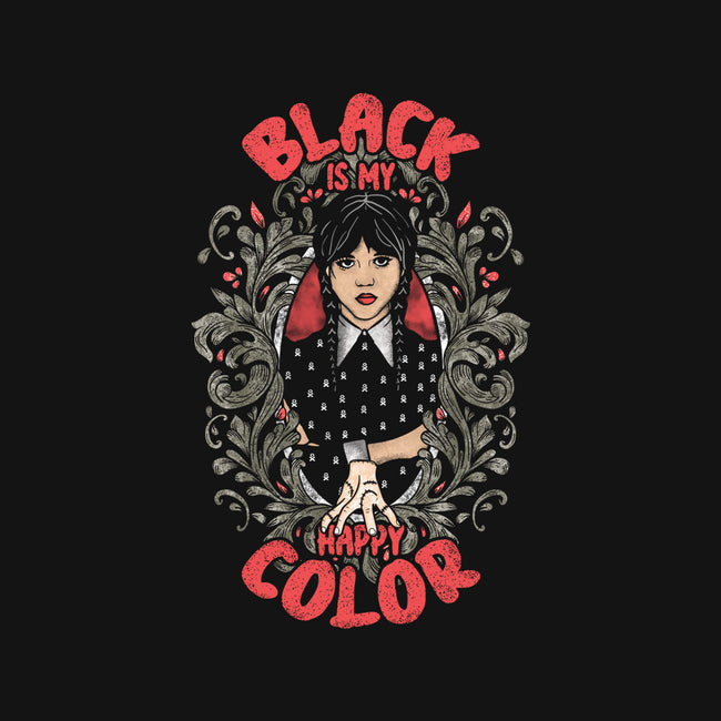 Black Is My Happy Color-womens basic tee-turborat14