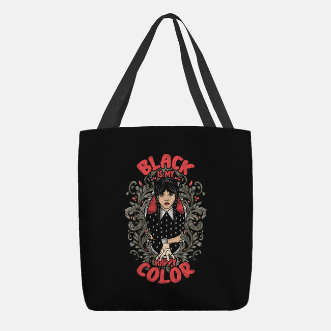 Black Is My Happy Color-none basic tote bag-turborat14