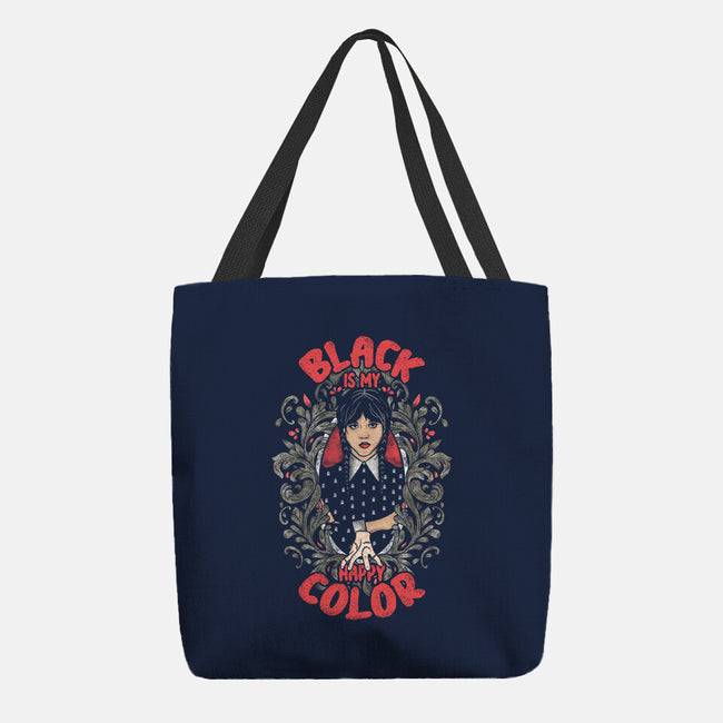 Black Is My Happy Color-none basic tote bag-turborat14