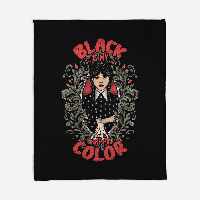 Black Is My Happy Color-none fleece blanket-turborat14