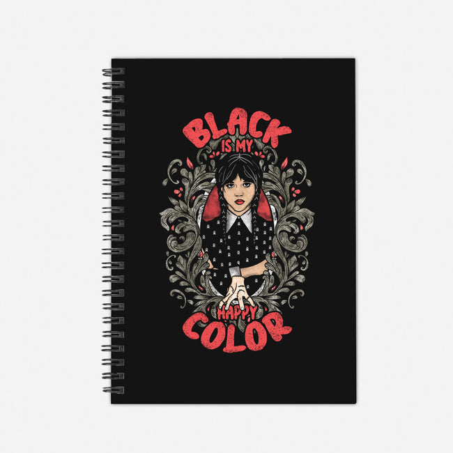 Black Is My Happy Color-none dot grid notebook-turborat14