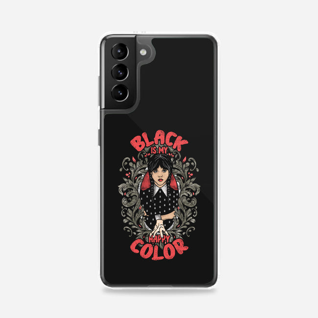 Black Is My Happy Color-samsung snap phone case-turborat14