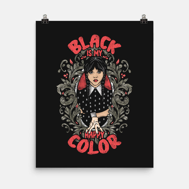 Black Is My Happy Color-none matte poster-turborat14