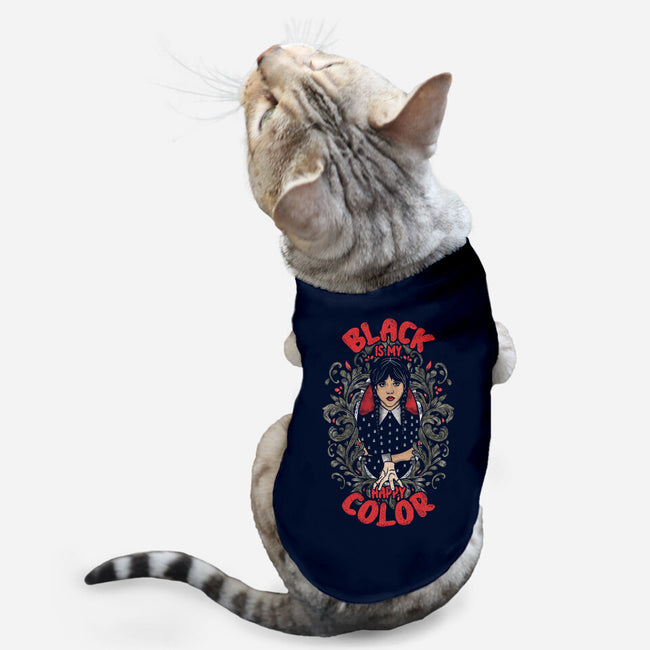 Black Is My Happy Color-cat basic pet tank-turborat14