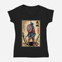 Captain Samurai-womens v-neck tee-DrMonekers