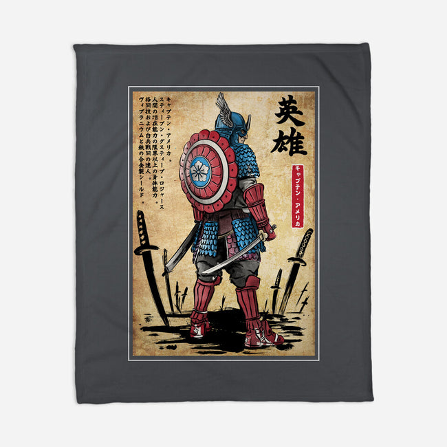 Captain Samurai-none fleece blanket-DrMonekers