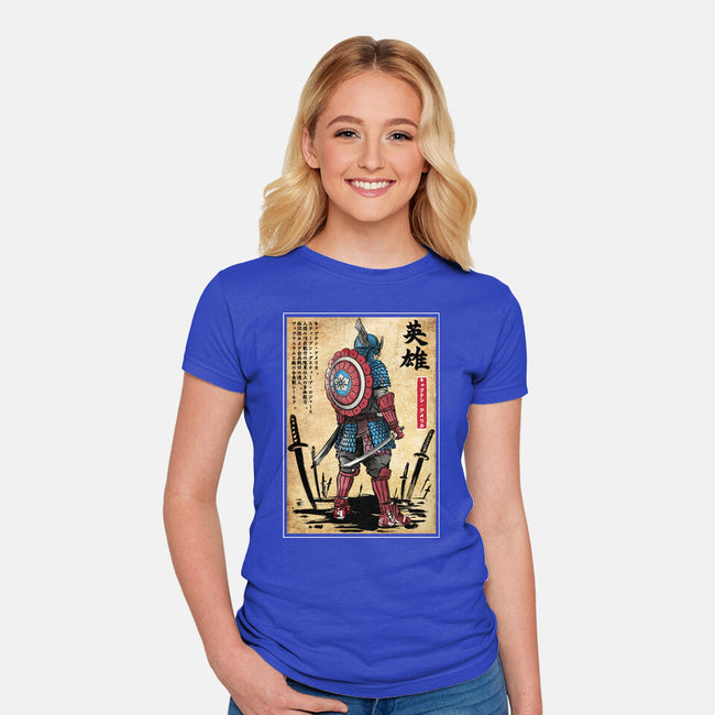 Captain Samurai-womens fitted tee-DrMonekers