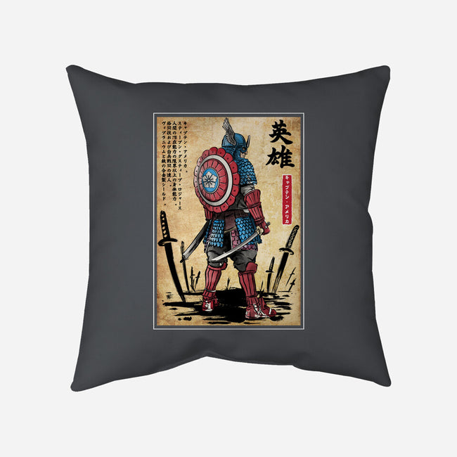 Captain Samurai-none removable cover w insert throw pillow-DrMonekers