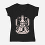 Freya Dragon Knight-womens v-neck tee-Alundrart