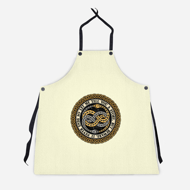 Never Ending Emblem-unisex kitchen apron-momma_gorilla