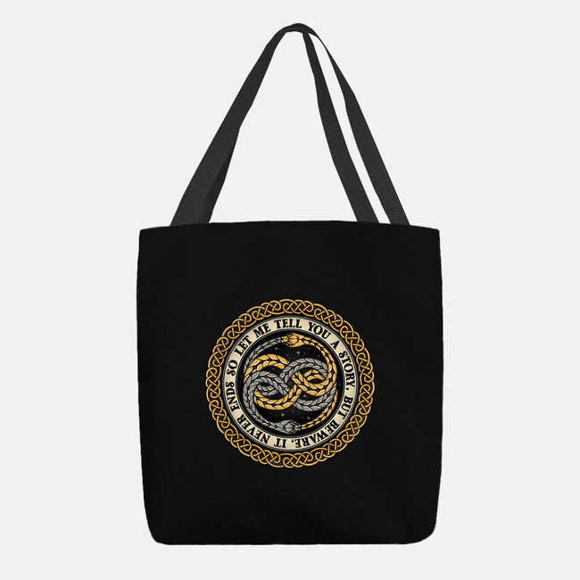 Never Ending Emblem-none basic tote bag-momma_gorilla