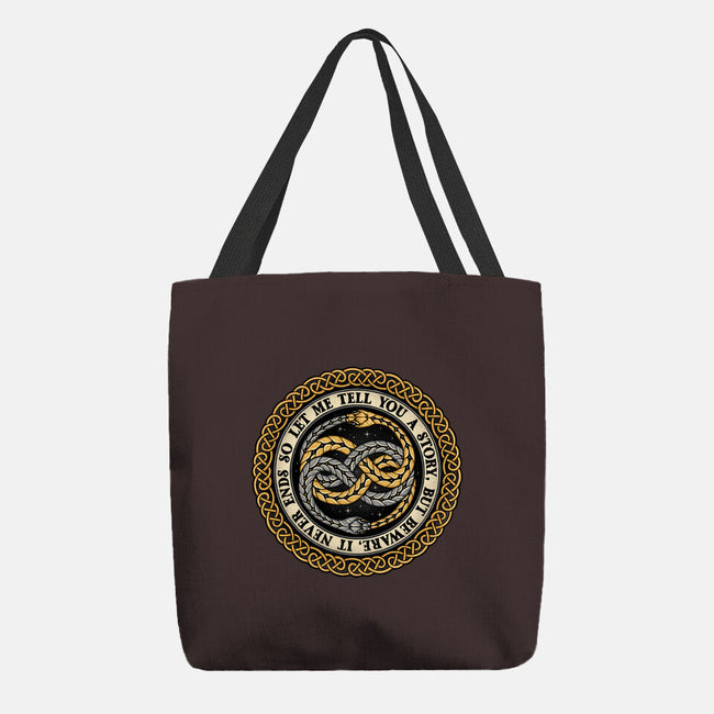 Never Ending Emblem-none basic tote bag-momma_gorilla