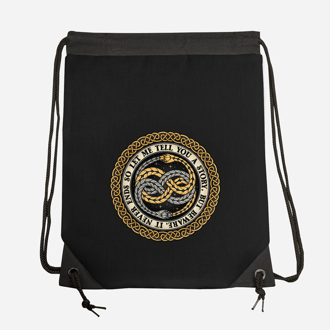 Never Ending Emblem-none drawstring bag-momma_gorilla