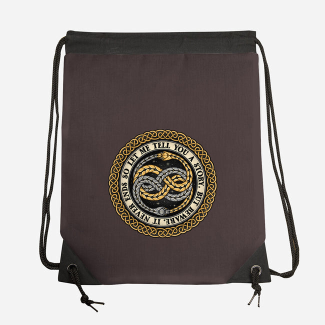 Never Ending Emblem-none drawstring bag-momma_gorilla