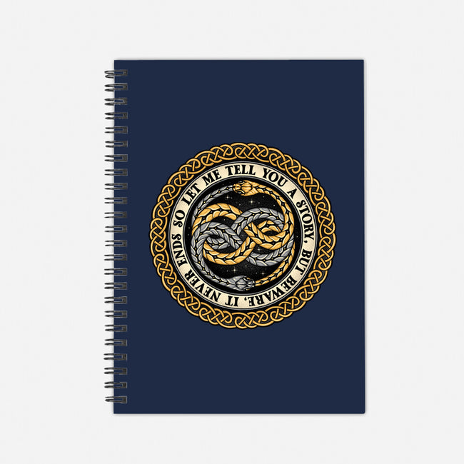 Never Ending Emblem-none dot grid notebook-momma_gorilla