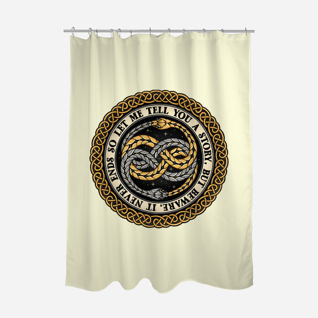 Never Ending Emblem-none polyester shower curtain-momma_gorilla