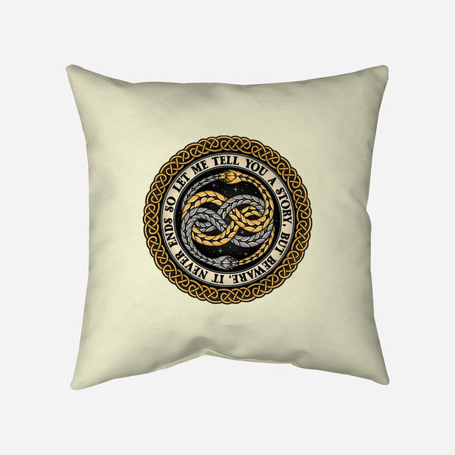 Never Ending Emblem-none removable cover w insert throw pillow-momma_gorilla