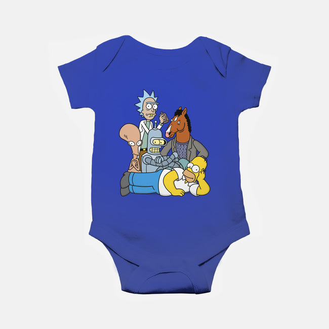 The Breakfast Drinkers-baby basic onesie-Barbadifuoco