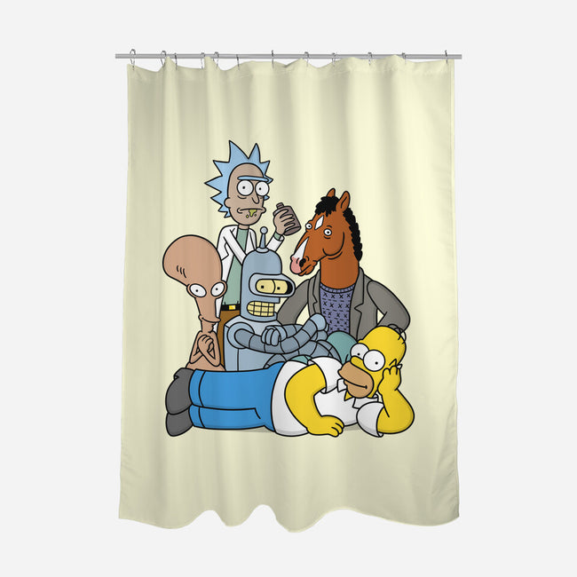 The Breakfast Drinkers-none polyester shower curtain-Barbadifuoco