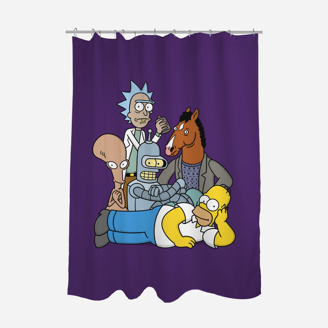 The Breakfast Drinkers-none polyester shower curtain-Barbadifuoco