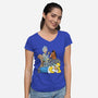 The Breakfast Drinkers-womens v-neck tee-Barbadifuoco