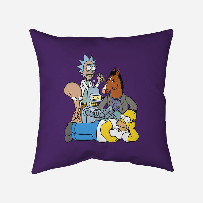 The Breakfast Drinkers-none removable cover w insert throw pillow-Barbadifuoco