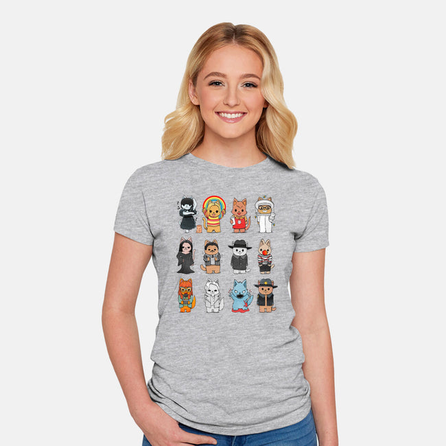 Family Kittens-womens fitted tee-Vallina84