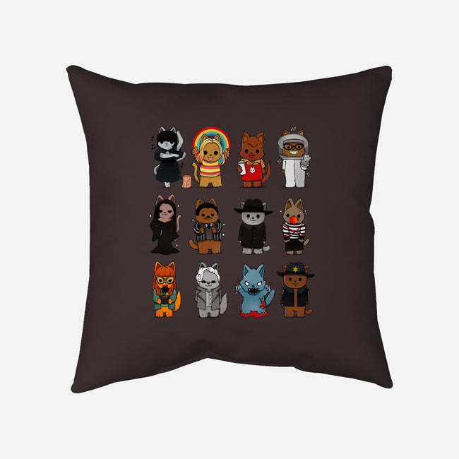 Family Kittens-none removable cover w insert throw pillow-Vallina84