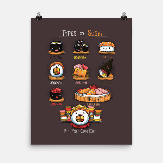 Sushi Type-none matte poster-Vallina84