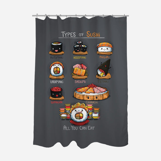 Sushi Type-none polyester shower curtain-Vallina84