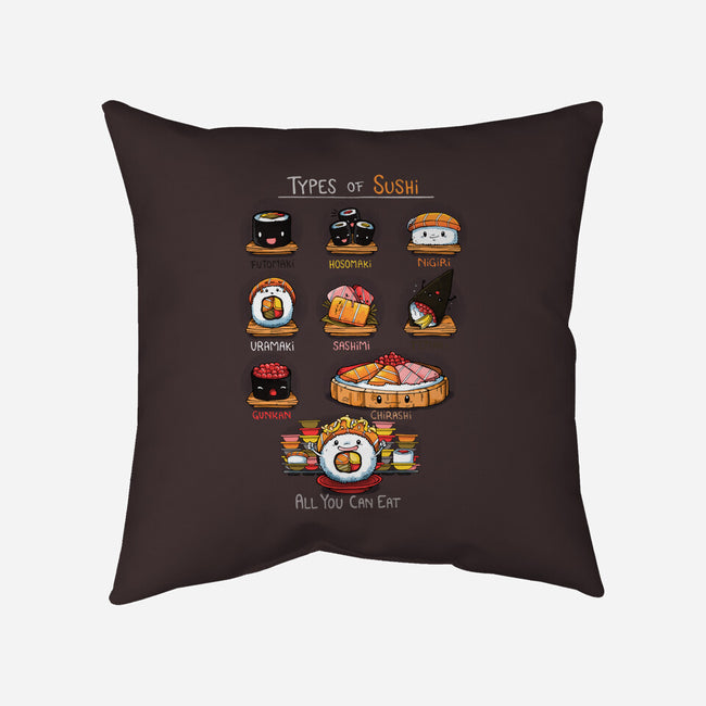 Sushi Type-none removable cover w insert throw pillow-Vallina84