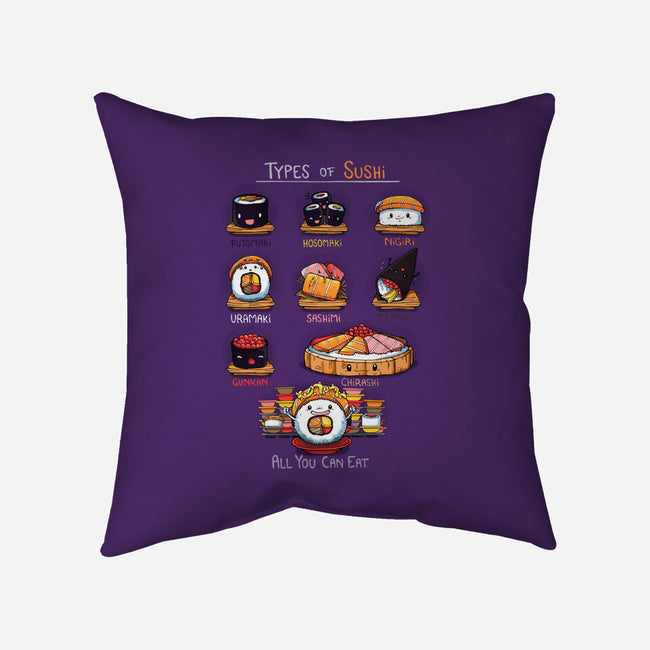 Sushi Type-none removable cover w insert throw pillow-Vallina84