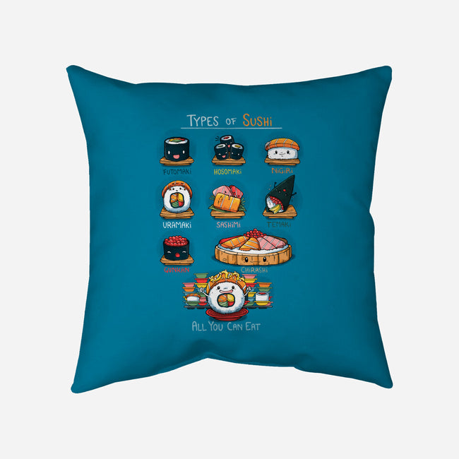 Sushi Type-none removable cover w insert throw pillow-Vallina84