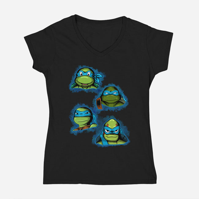 Blue Generation-womens v-neck tee-nickzzarto