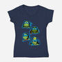 Blue Generation-womens v-neck tee-nickzzarto
